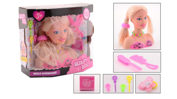 Haarstyling hoofd in vensterdoos 27558