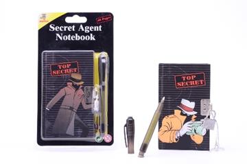 Secret agent blokje + geheime pen 26684