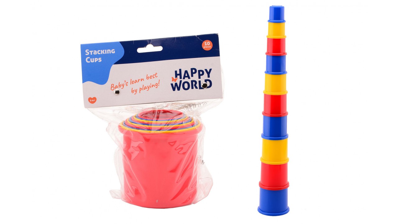 10 Stapelbekers in verpakking 22063