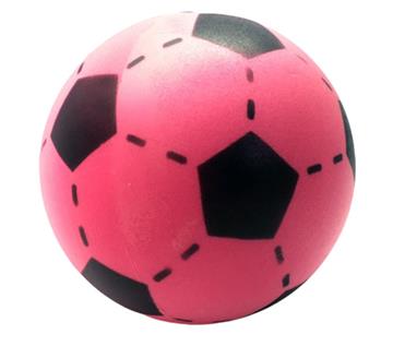 Foam voetbal roze 20 cm.