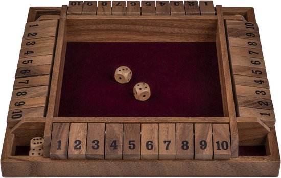 Shut the box spel Walnoot 300406