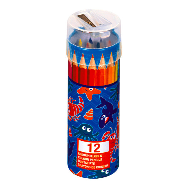 12x12 Kleurpotloden in koker 2308-1