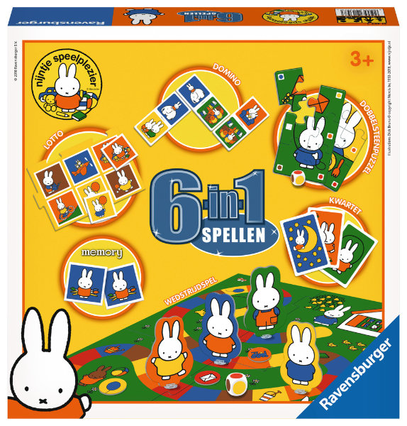 Ravensburger spel nijntje 6 in 1 21357