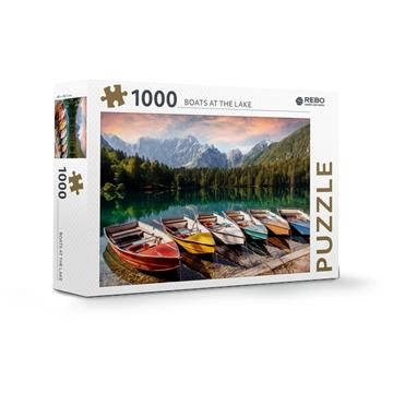 Rebo puzzel 1.000 st. Boats at the lake