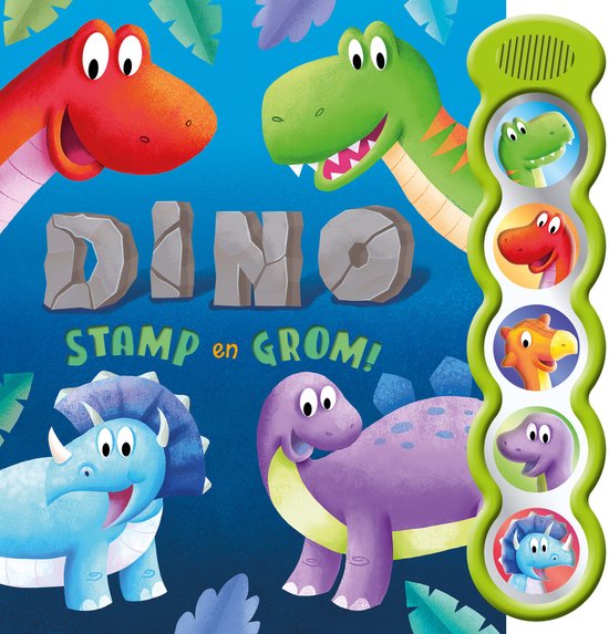 Rebo boek dino STAMP en GROM 5 geluiden
