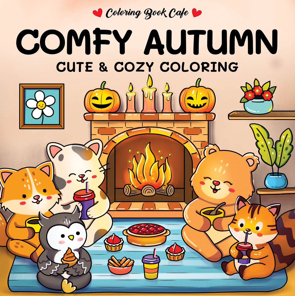 Comfy autumn Cute & Cozy coloring