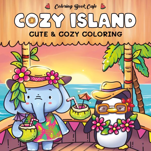 Cozy island Cute & Cozy coloring
