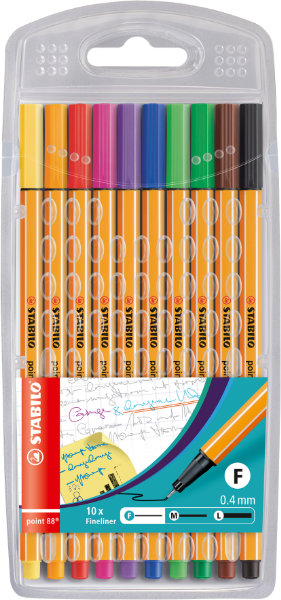 Stabilo 10 Point 88 in etui ass. kleuren