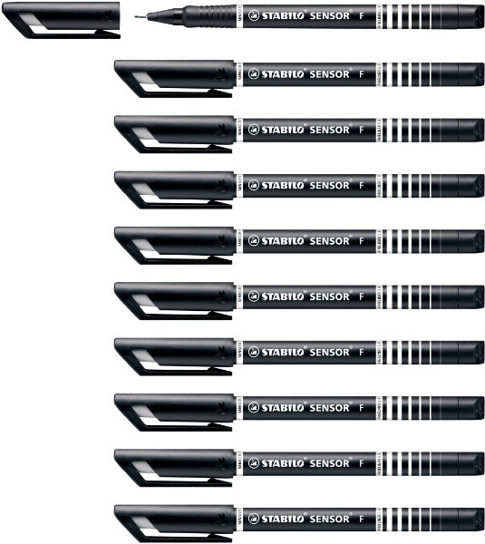 10 Stabilo finel. sensor F zwart 189/46