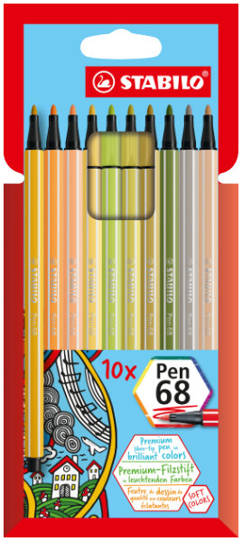 Stabilo pen 68 10 ass. kleuren 6810-22-6