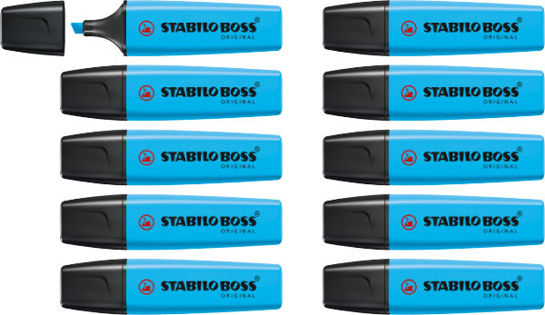 10 Stabilo accentueer stiften70/31 Blauw