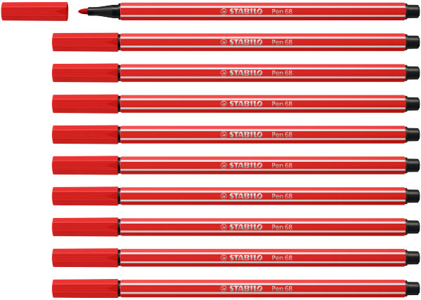 Stabilo 10 pen 68 rood 68/48