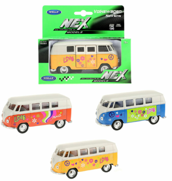 Welly Volkswagen bus (1962) met print