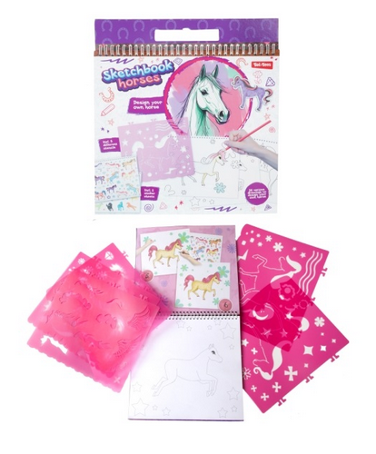 Horses schetsboek met stickers 46600A
