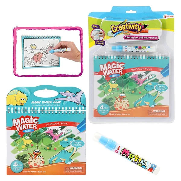 Kleuren met water Dino boek 46845B