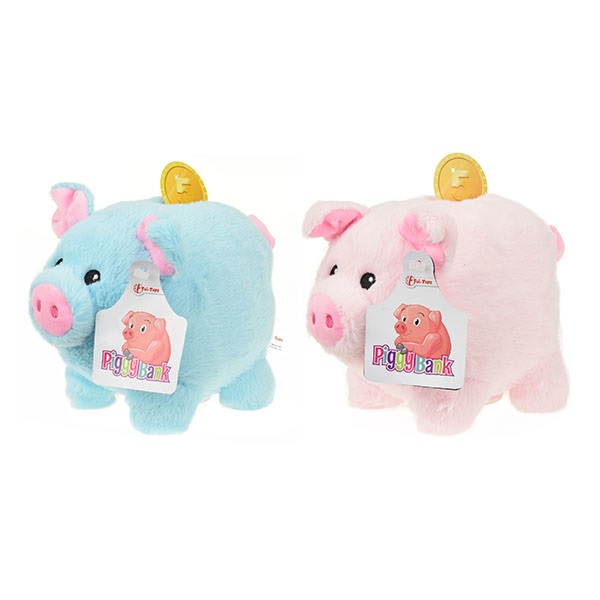 Pluche spaarvarken 2 ass. 75071Z