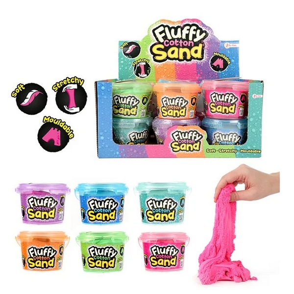 12 pot rekbaar fluffy cotton zand 35250Z