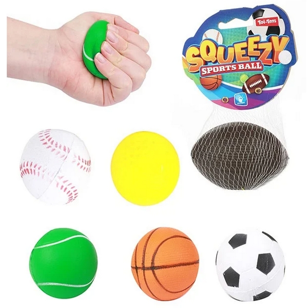 24 Squeezy sportballen 6 cm 35485Z