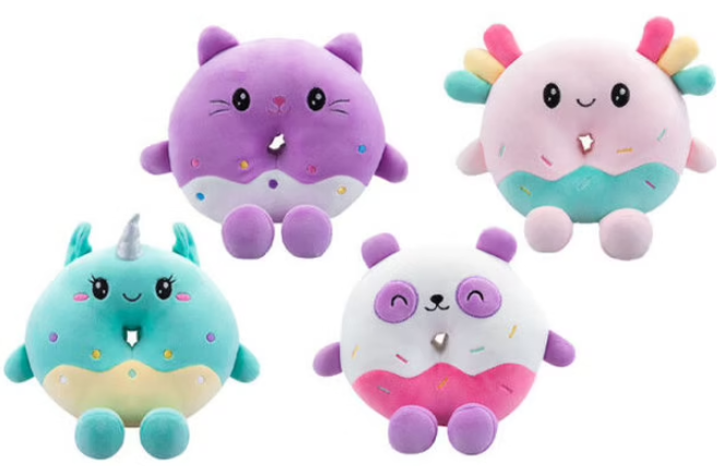 12 pluchen dieren donut 75125Z