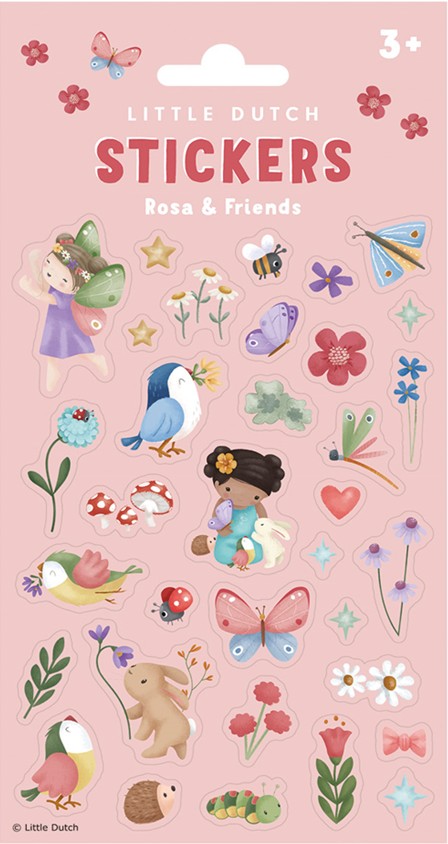 Little dutch 10 vel stickers ros en fr.
