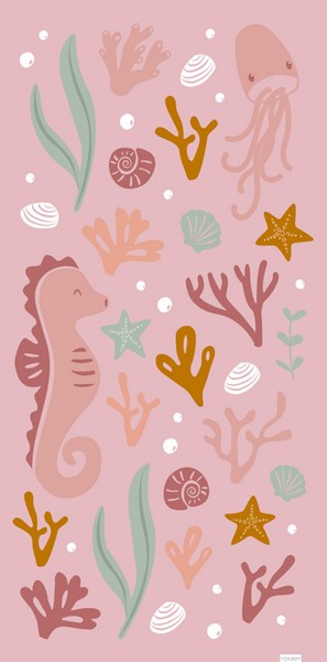 Little dutch badlaken ocean roze 125841