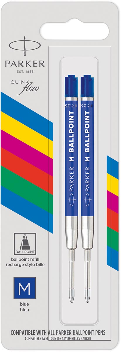 Parker 12x2 ECO balpen vullingen blauw M
