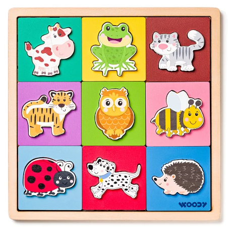 Woody puzzel dieren items 91966