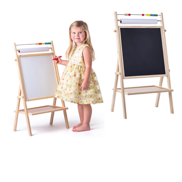 Woody Staand schoolbord met papier 90109