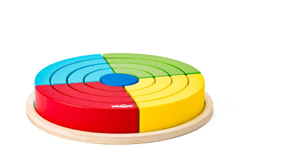 Woody Regenboog stapel cirkels 91994