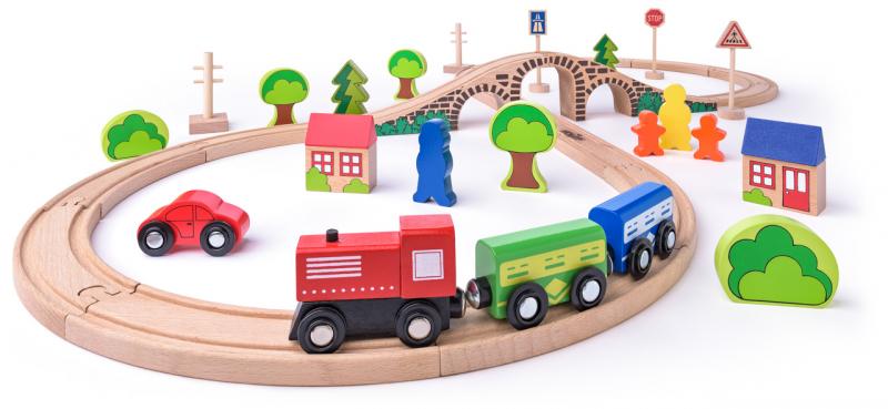 Woody Treinset 8 figuur 40 dlg 93061
