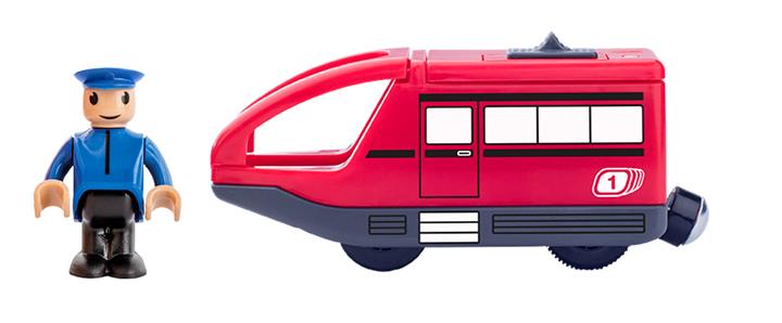 Woody moderne locomotief rood 91908